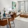 a living room with a couch and a table